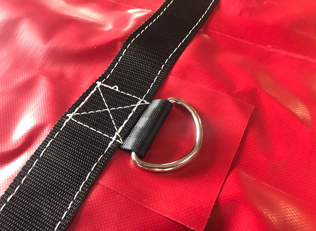 8' DROP X 8' W X 27' L RED COLOR 14 OZ