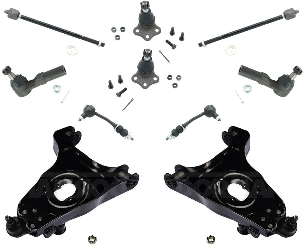 For 1997-99 Dodge Dakota Rear Wheel Drive Lower Control Arms Tie Rods Sway Bar