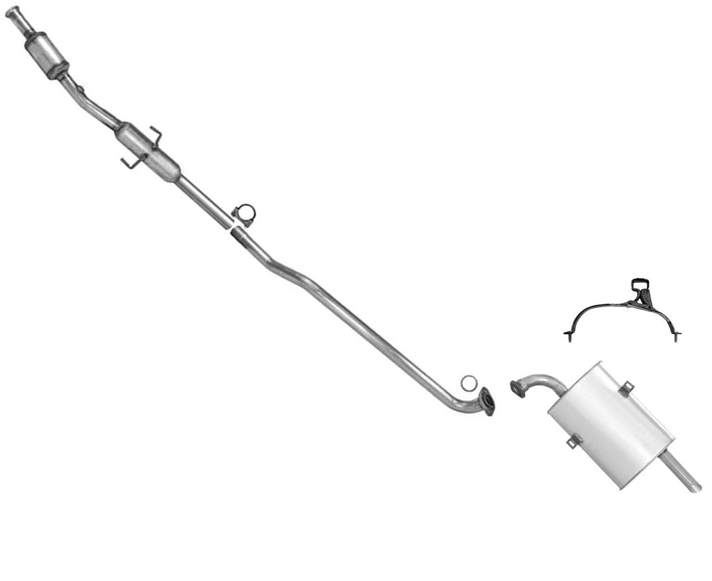 Rear Catalytic Converter W/ Resonator & Muffler For Toyota Corolla 1998-2002
