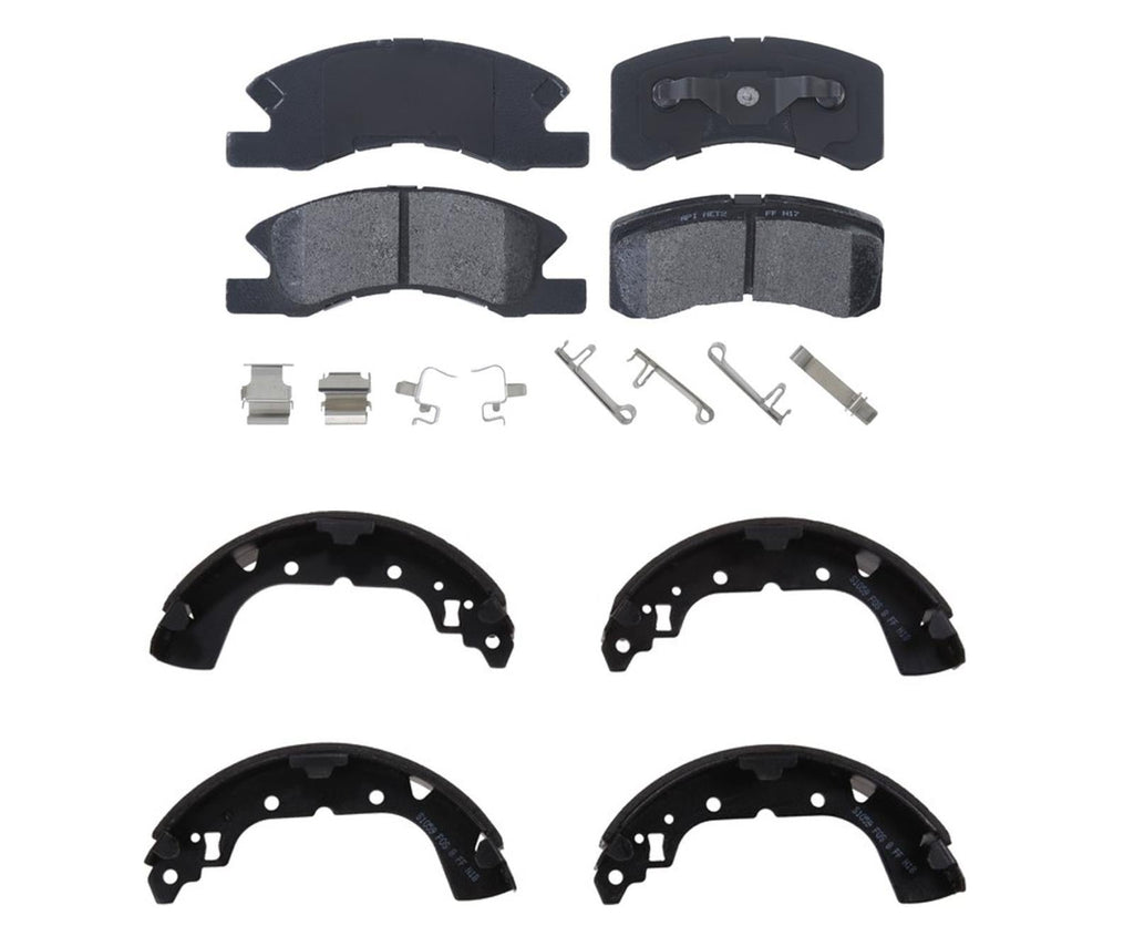 Front Ceramic Brake Pads & Rear Brake Shoes For Mitsubishi Mirage 2017 2023 2024