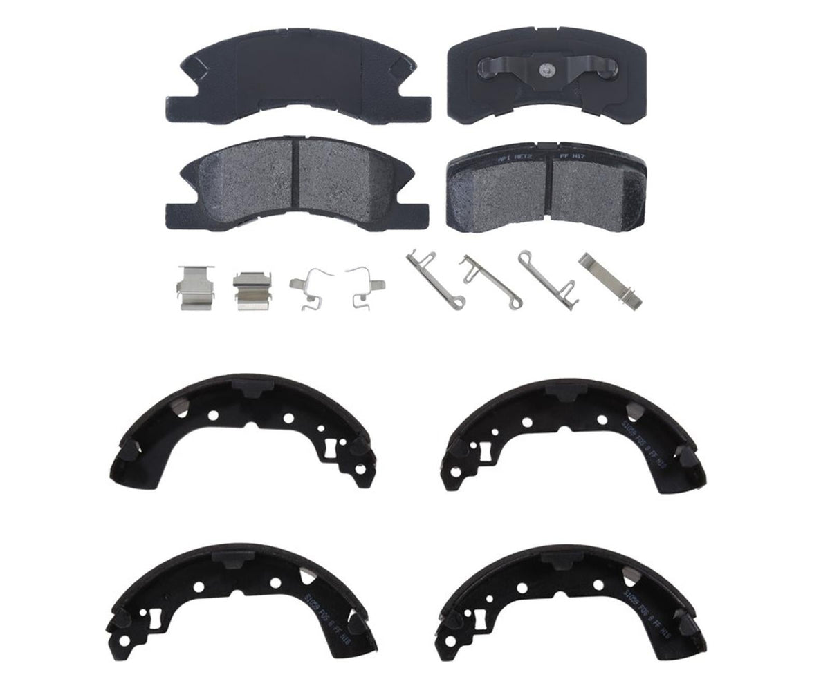 Front Ceramic Brake Pads & Rear Brake Shoes For Mitsubishi Mirage 2017 2023 2024