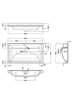 Old London Classique Components Fireclay Classic Basin 1 Tap Hole, Premium Ceramic Wash Basin, White, 800mm