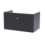 Hudson Reed Classique Components Wall Hung 1-Drawer Vanity Unit, Stylish Single Vanity Unit with Soft Close Drawer, Soft Black, 800mm