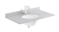 Old London Wall Mounted Marble Top Basin with 1 Tap Hole, Modern Round Ceramic Wash Basin with Countertop, Durable Bathroom Furniture in Premium Grey Finish, 800mm