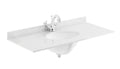 Old London Wall Mounted Marble Top Basin with 1 Tap Hole, Modern Rectangle Ceramic Wash Basin with Countertop, Durable Bathroom Furniture in Premium White Finish, 1000mm