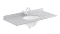 Old London Wall Mounted Marble Top Basin with 1 Tap Hole, Modern Rectangle Ceramic Wash Basin with Countertop, Durable Bathroom Furniture in Premium Grey Finish, 1000mm