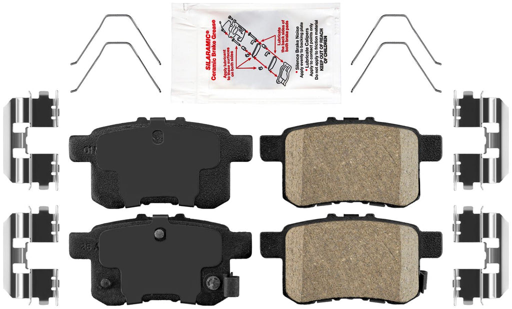Front Rear Ceramic Pad + Rotor For 2008 2014 2015 2016 Honda Accord 282mm Rotor