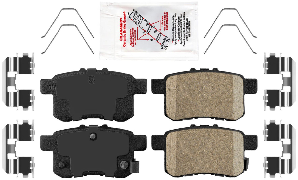 Front Rear Ceramic Pad + Rotor For 2008 2014 2015 2016 Honda Accord 282mm Rotor