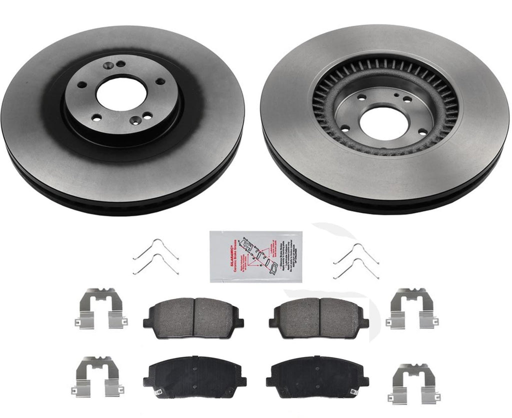 GEO Coated Disc Brake Rotors Ceramic Brake Pads for 2020 2022 2025 KIA Telluride