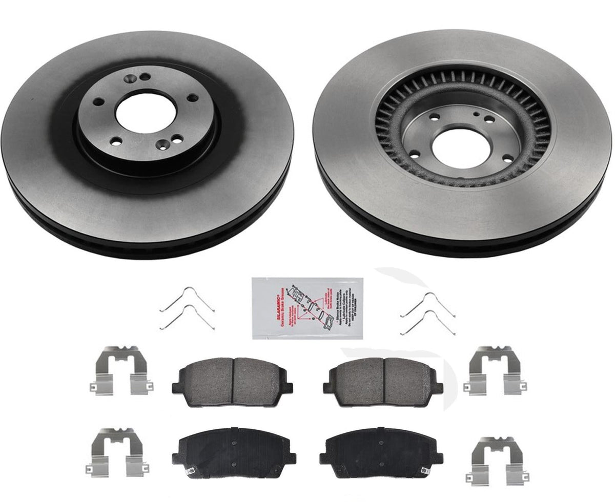 GEO Coated Disc Brake Rotors Ceramic Brake Pads for 2020 2022 2025 KIA Telluride