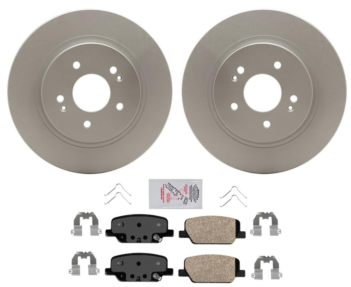 GEO Coated Disc Brake Rotors Ceramic Brake Pads for 2020 2022 2025 KIA Telluride