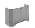 Old London Floor Standing Vanity Unit, Durable 4 Angled Door Sink Cabinet with Shelf, Traditional Bathroom Vanity Unit with Basin Storage in Matt Storm Grey, 1200mm