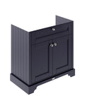 Old London Floor Standing Vanity Unit, Durable 2 Soft Close Door Sink Cabinet with Shelf, Traditional Bathroom Vanity Unit with Basin Storage in Twilight Blue, 800mm