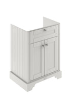 Old London Floor Standing Vanity Unit, Durable 2 Soft Close Door Sink Cabinet with Shelf, Traditional Bathroom Vanity Unit with Basin Storage in Matt Storm Grey, 600mm