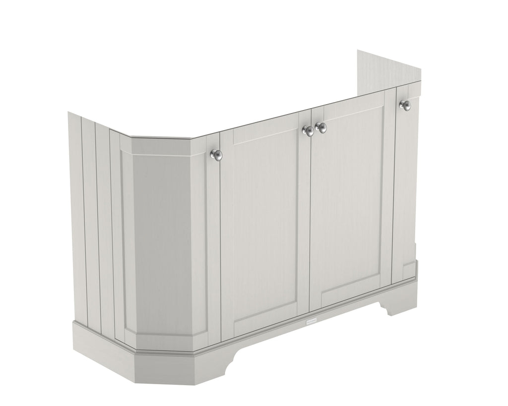 Old London Floor Standing Vanity Unit, Durable 4 Angled Door Sink Cabinet with Shelf, Traditional Bathroom Vanity Unit with Basin Storage in Matt Storm Grey, 1200mm