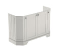 Old London Floor Standing Vanity Unit, Durable 4 Angled Door Sink Cabinet with Shelf, Traditional Bathroom Vanity Unit with Basin Storage in Matt Storm Grey, 1200mm