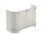 Old London Floor Standing Vanity Unit, Durable 4 Angled Door Sink Cabinet with Shelf, Traditional Bathroom Vanity Unit with Basin Storage in Matt Storm Grey, 1200mm