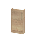 Hudson Reed Juno Compact Floor Standing Vanity Unit, Durable Soft Close Door with D-Handle, Bathroom Vanity with Basin Storage Woodgrain Build in Autumn Oak, 440mm