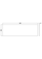 Hudson Reed Arno Solid Surface Worktop for Bathroom Vanities, Durable Stone Worktop for Modern Bathroom Furniture in Premium Gloss White Finish, 1200mm