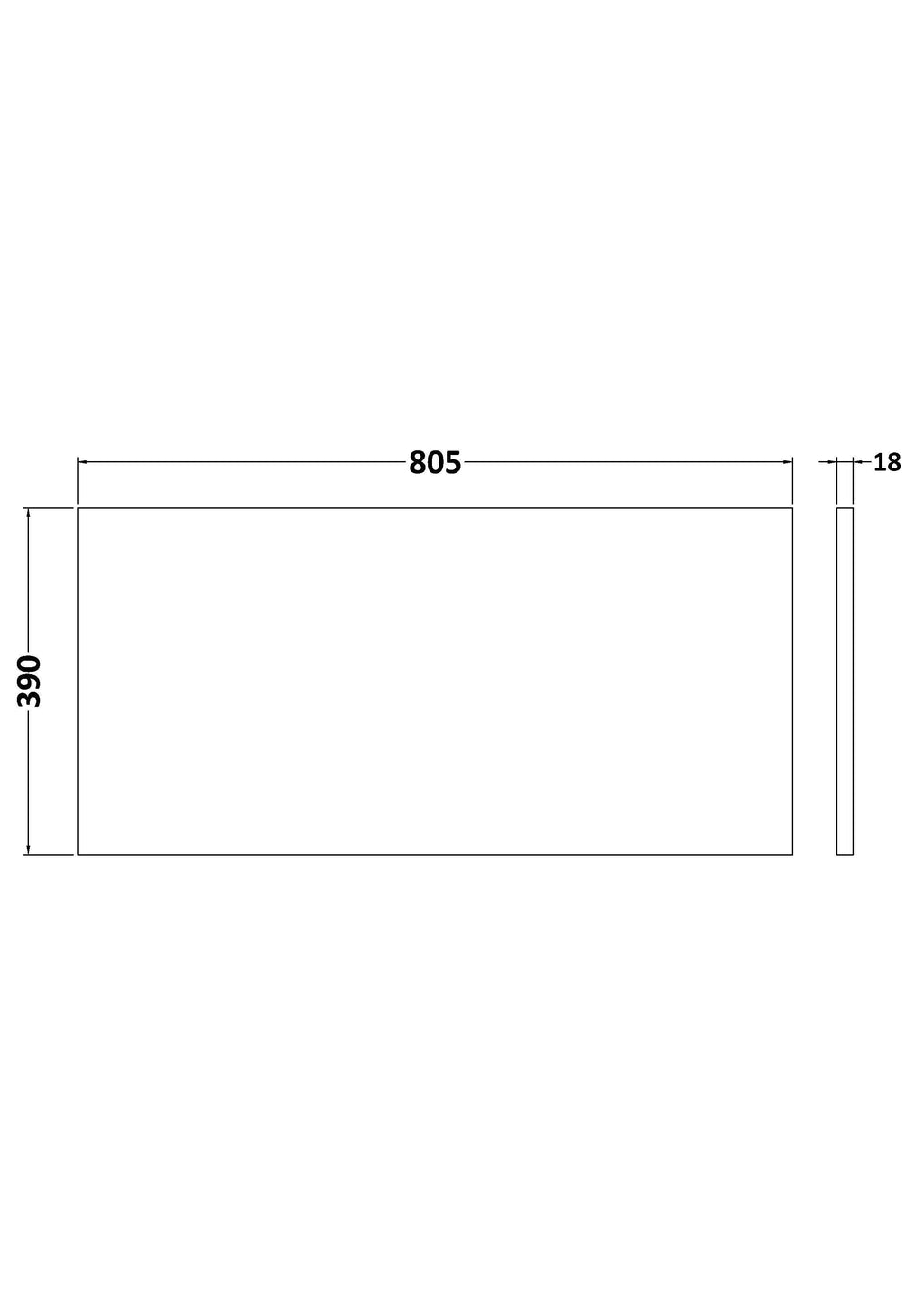 Hudson Reed Solid Surface Worktop for Bathroom Vanities, Durable Stone Countertop for Modern Bathroom and Vanity Units in Premium Graphite Grey, 800mm