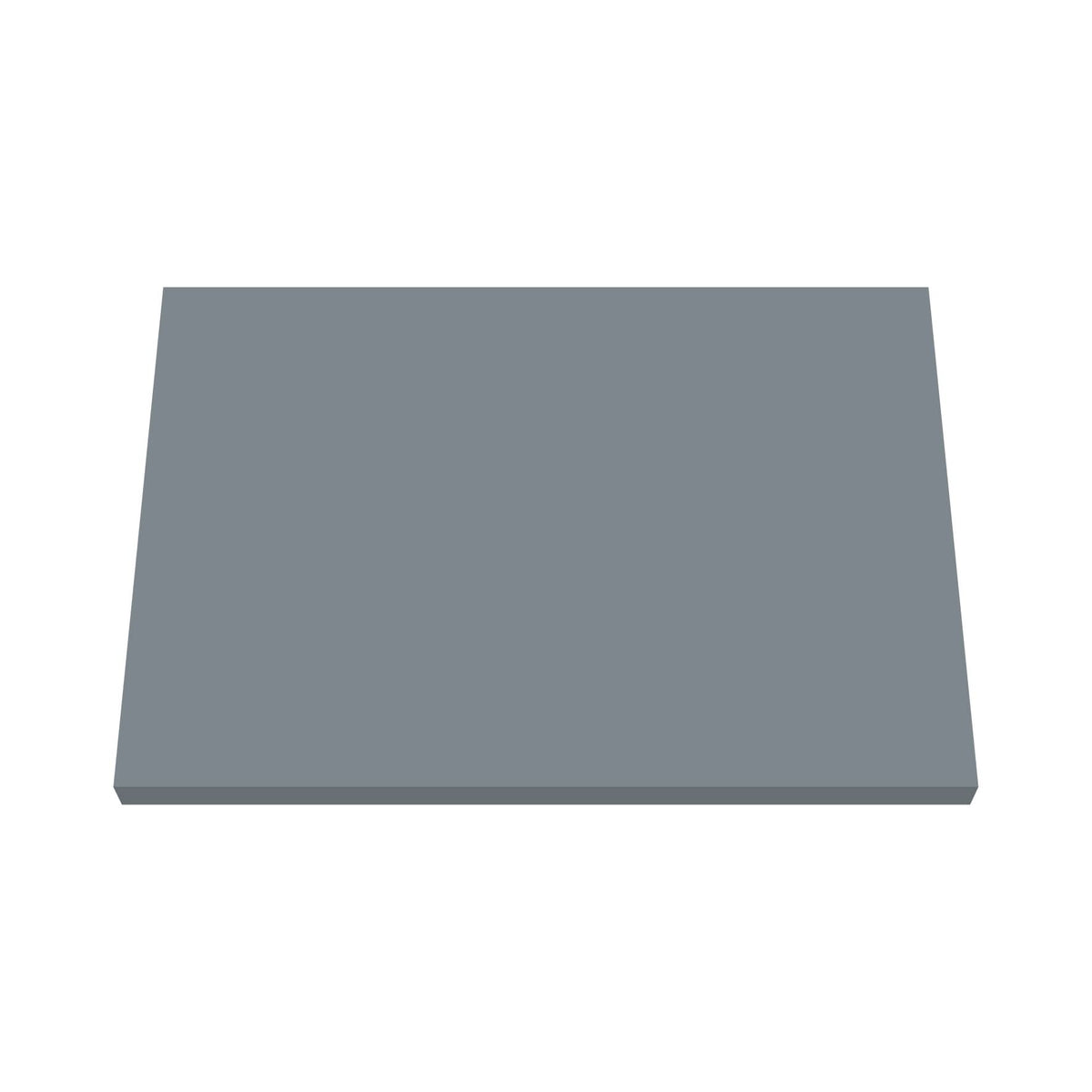 Hudson Reed Solid Surface Worktop for Bathroom Vanities, Durable Stone Countertop for Modern Bathroom and Vanity Units in Premium Coastal Grey, 600mm