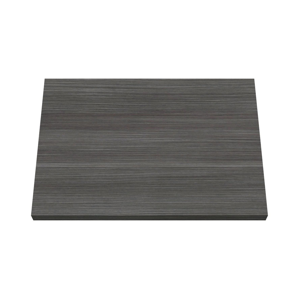 Hudson Reed Arno Vanity Unit Worktop, Textured Woodgrain Bathroom Sink Vanity Unit Top in Anthracite Woodgrain, 505 x 390 x 18mm