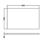 Hudson Reed Solid Surface Worktop for Bathroom Vanities, Durable Stone Countertop for Modern Bathroom and Vanity Units in Premium Anthracite, 600mm