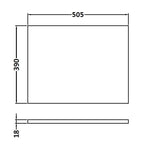 Hudson Reed Solid Surface Worktop for Bathroom Vanities, Durable Stone Countertop for Modern Bathroom and Vanity Units in Premium Hacienda Black, 500mm