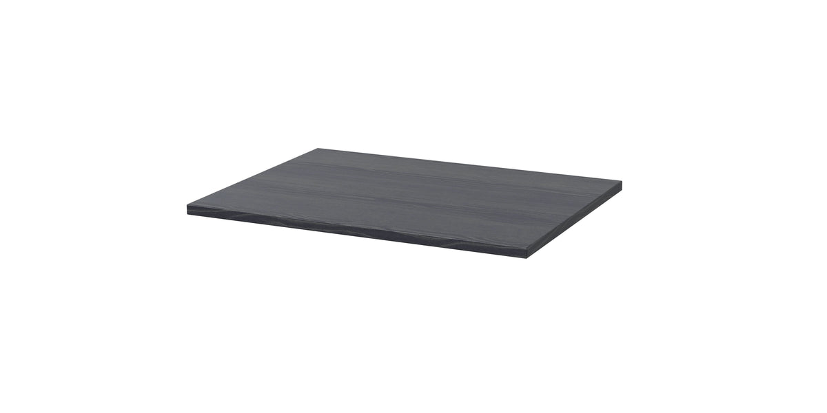 Hudson Reed Solid Surface Worktop for Bathroom Vanities, Durable Stone Countertop for Modern Bathroom and Vanity Units in Premium Graphite Grey Woodgrain, 600mm