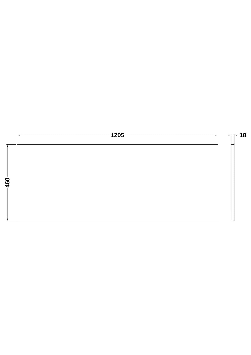 Hudson Reed Solid Surface Worktop for Bathroom Vanities, Durable Stone Countertop for Modern Bathroom and Vanity Units in Premium Antique Oak, 1200mm