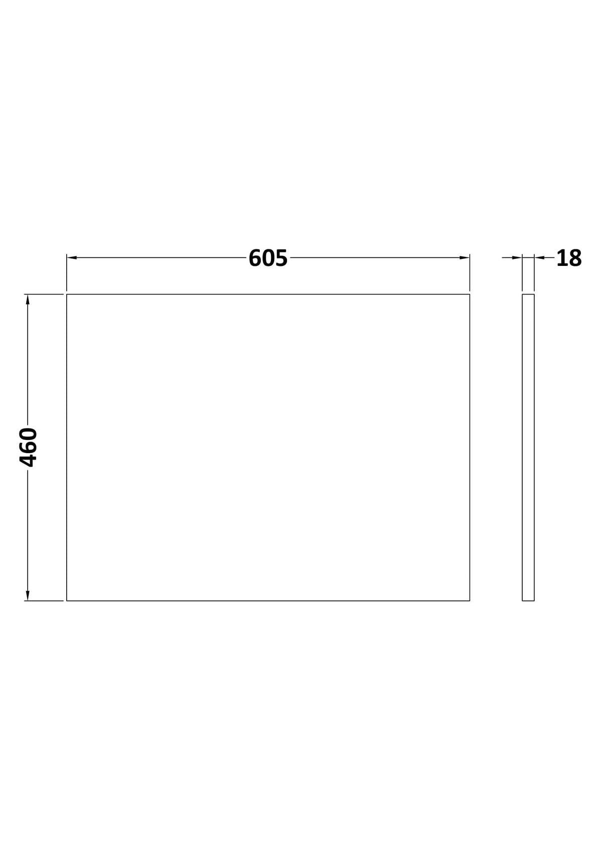 Hudson Reed Solid Surface Worktop for Bathroom Vanities, Durable Stone Countertop for Modern Bathroom and Vanity Units in Premium Antique Oak, 600mm