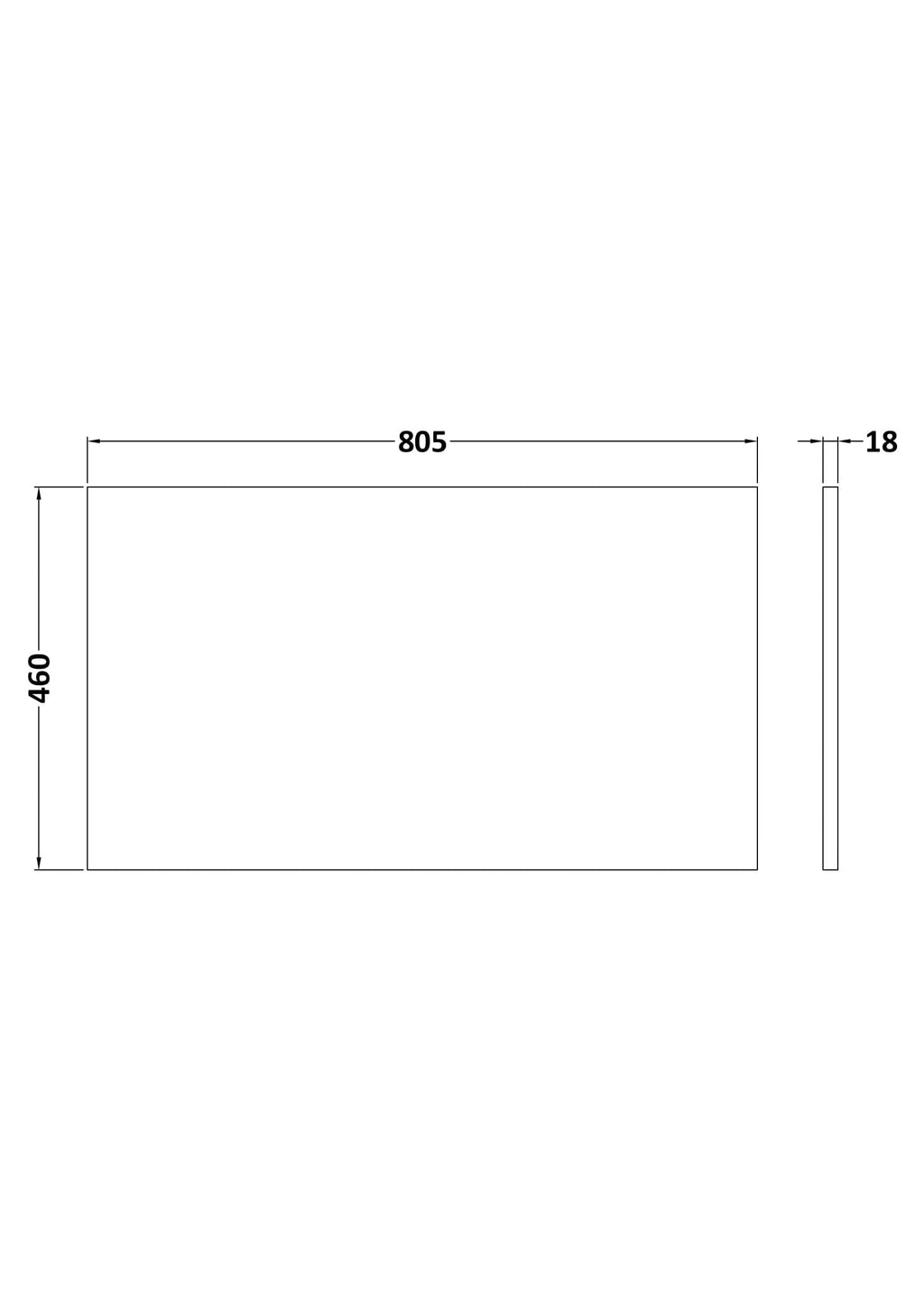 Hudson Reed Solid Surface Worktop for Bathroom Vanities, Durable Stone Countertop for Modern Bathroom and Vanity Units in Premium Antique Oak, 800mm