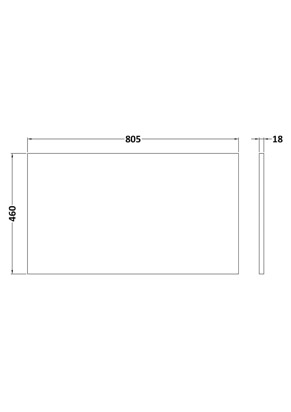 Hudson Reed Solid Surface Worktop for Bathroom Vanities, Durable Stone Countertop for Modern Bathroom and Vanity Units in Premium Antique Oak, 800mm