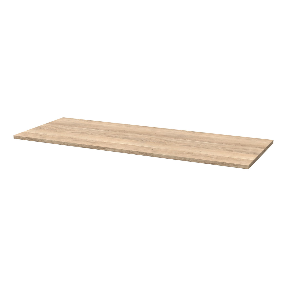 Hudson Reed Solid Surface Worktop for Bathroom Vanities, Durable Stone Countertop for Modern Bathroom and Vanity Units in Premium Bleached Cuneo Oak, 1200mm
