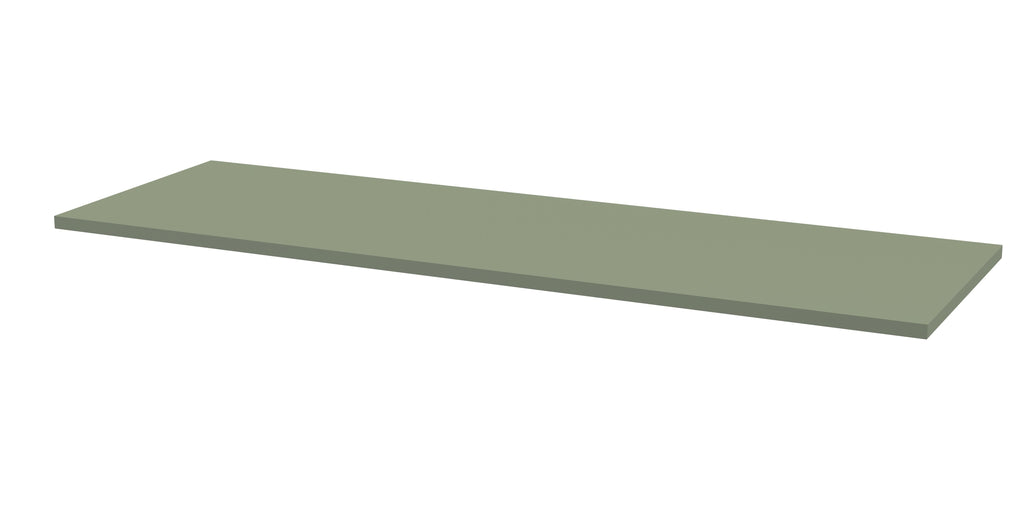 Hudson Reed Arno Solid Surface Worktop for Bathroom Vanities, Durable Stone Countertop for Modern Bathroom and Vanity Units in Premium Satin Green, 1200mm