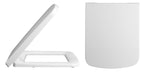 Hudson Reed Ambrose Square Soft Close Seat, Modern Toilet Seat for Square Toilets, Top Fix Hinges, White