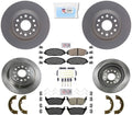 Front & Rear Coated Disc Brake Rotors Pads Hardware Fits for 2019-2021 Ram 1500