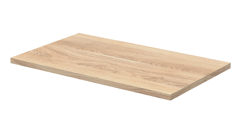 Hudson Reed Fusion WC Unit Worktop, Compact Durable Solid Surface Bathroom Countertop Designed for Modern Fitted Toilet Units in Premium Bleached Oak Finish, 605X360