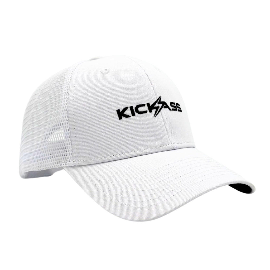KickAss Snapback Trucker Cap - White