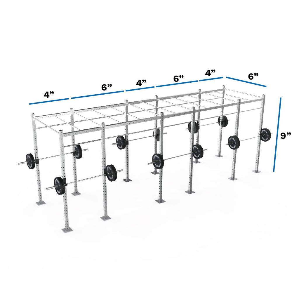 Galvanized Freestanding Expandable 9' Height Pull-Up Rig with Monkey Bar Option