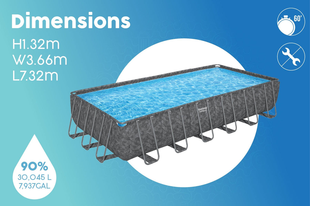 24' APX 365 Rectangular Pool Set