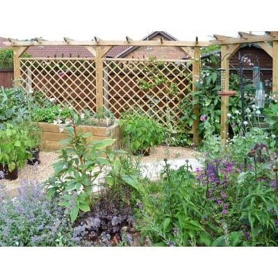 Diamond Trellis Fence Panel Topper