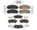 AmeriBRAKES Premium Ceramic Brake Pads Hardware For Toyota Highlander 2020-2025