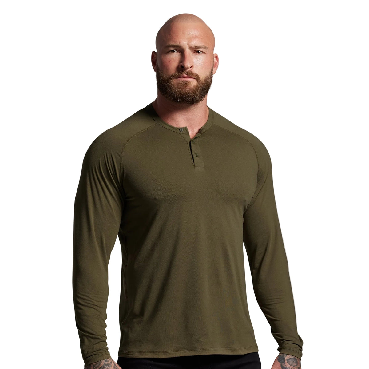 BP Premium Basic Henley (OD Green)