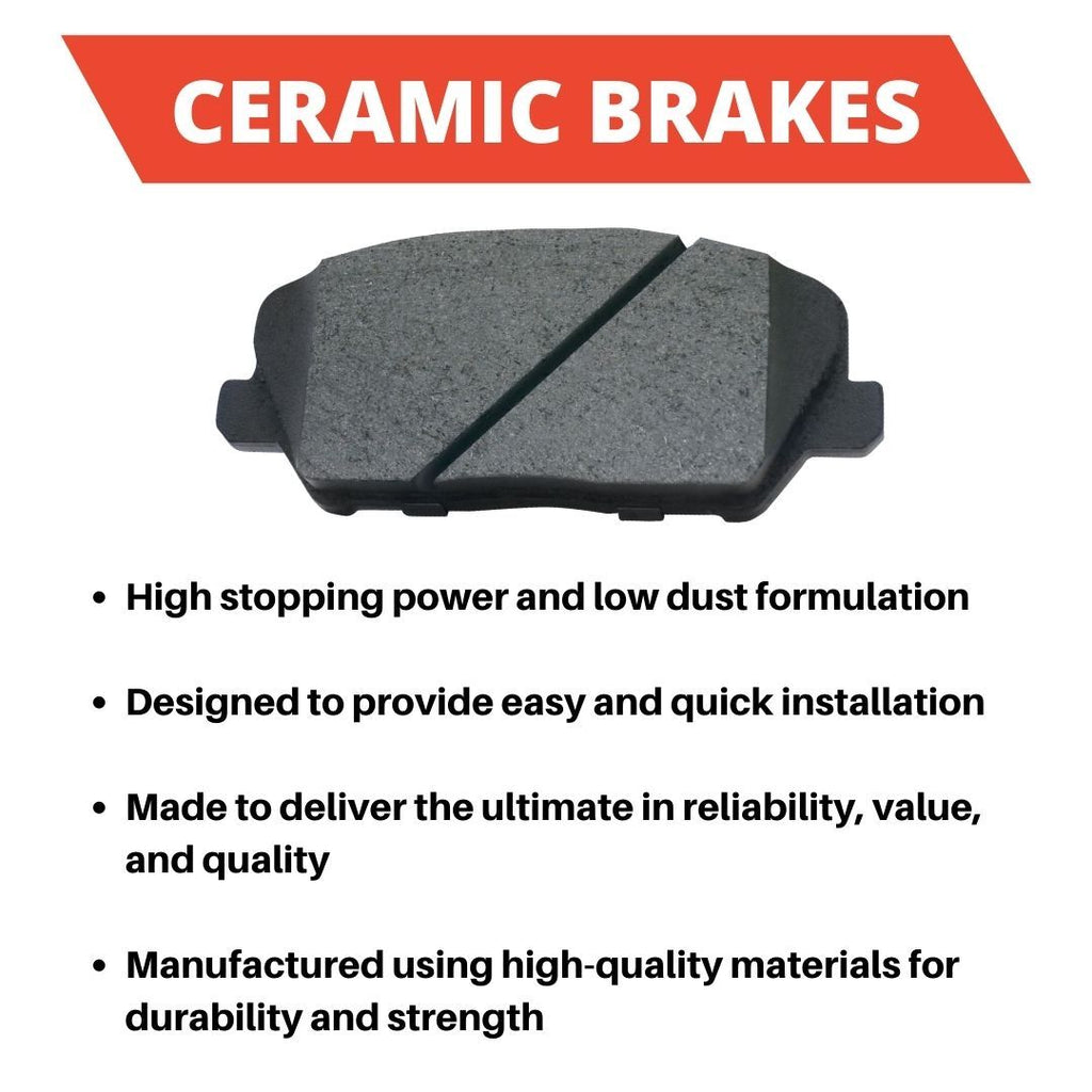 Rear Brake Pad & Rotors for Honda Accord 2008 - 2017 Ceramic Pad Rotor For TSX