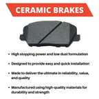 Rear Brake Pad & Rotors for Honda Accord 2008 - 2017 Ceramic Pad Rotor For TSX