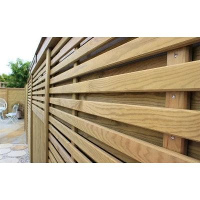 Frameless Venetian Hit and Miss Fence Panel - All Sizes