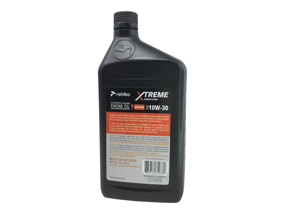 Kohler Genuine OEM 10W-30 Engine Oil Synthetic Blend 25 357 65-S - 5 Pack
