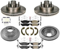 Brake Kit Front & Rear Disc Brake Rotors Brake Pads for Ford 04-06 Ford E150 8pc