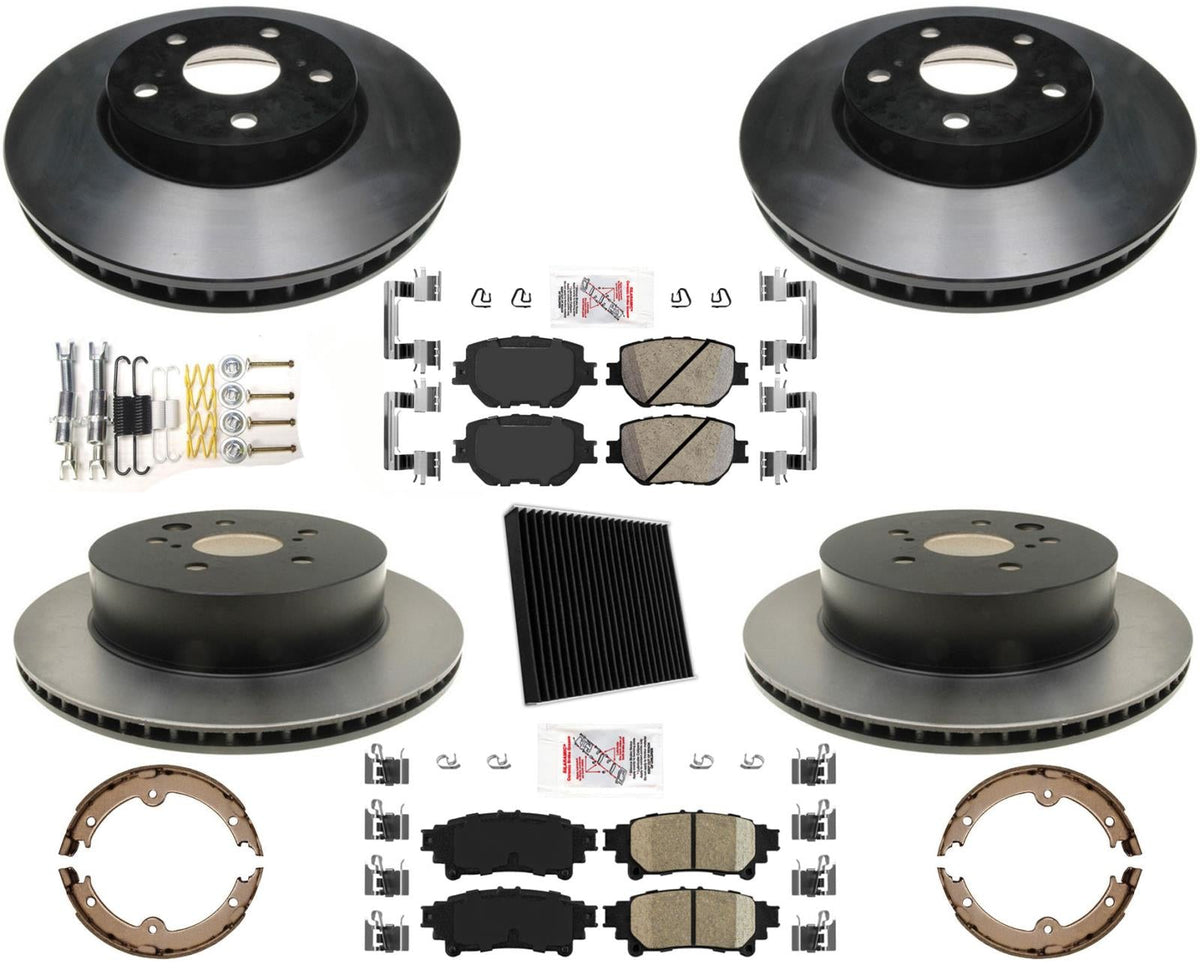 High Carbon Performance Disc Brake Rotor Pad Kit 14-15 Lexus IS250 All Wheel Drv